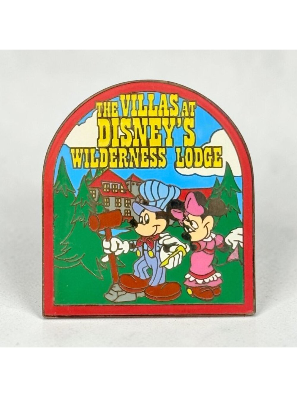 Disney The Villas Wilderness Lodge Hard Enamel Pin Mickey Minnie Vacation Club